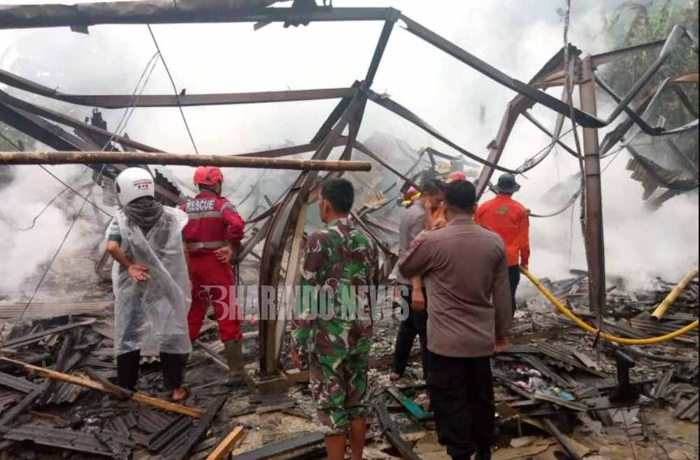 Bangunan Bekas Pasar Bojonglopang Terbakar 1 Korban Meninggal Dunia