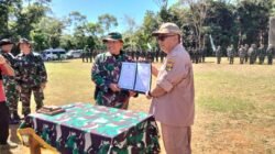 Kodim 0622/Sukabumi menggelar upacara pembukaan Tentara Nasional Indonesia Manunggal Membangun Desa (TMMD) ke-117 tahun 2023 di di Desa Mekarjaya Kecamatan Jampangkulon Kabupaten Sukabumi, Rabu (12/07).